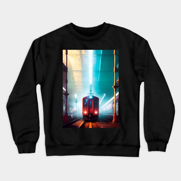 The fantasy railway station. Crewneck Sweatshirt by SALOX